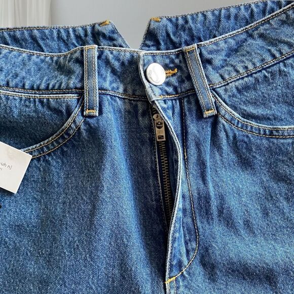 SPRWMN Jeans REVOLVE NWT Charlotte Crop Flare High Waist Selvedge Blue Size 27 - Picture 9 of 16